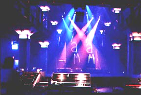 Lighted Stage at Princes's Glam Slam Club